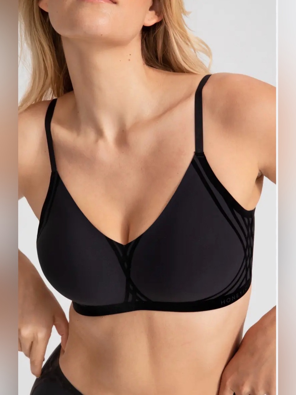 NWT Honeylove Silhouette Wireless Bra in Vamp Size 34 D/DD